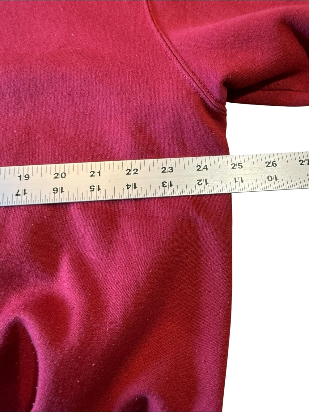 Vintage Burgundy Red Floral Embroidered Sweatshirt with White Collar Womens XL - Picture 4 of 7